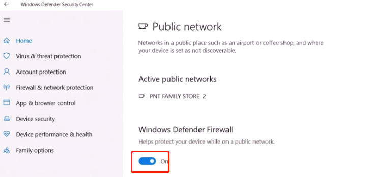 How to disable firewalls7