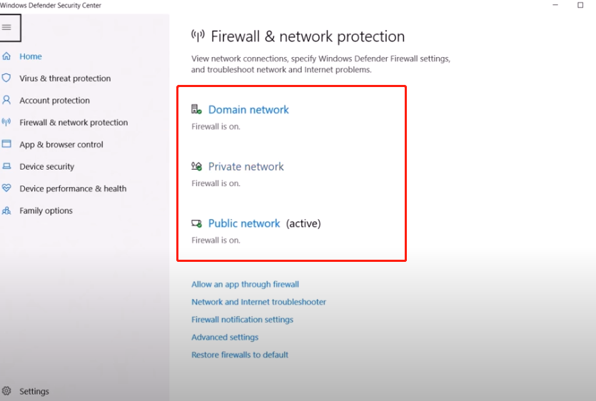 How to disable firewalls6