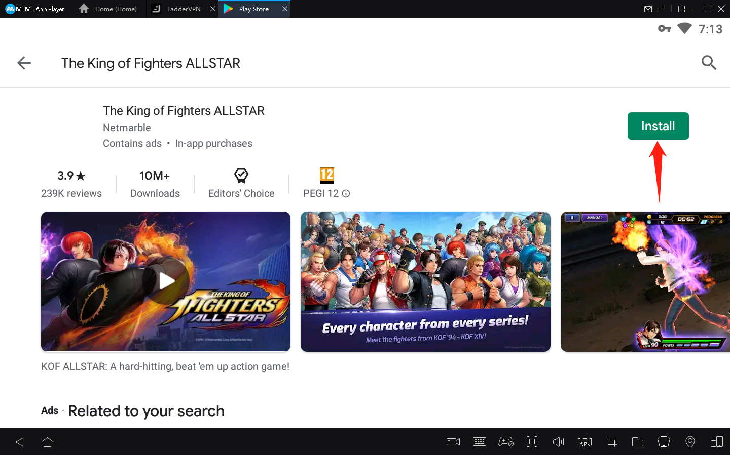 Como jogar The King of Fighters ALLSTAR no PC com MuMu Player4