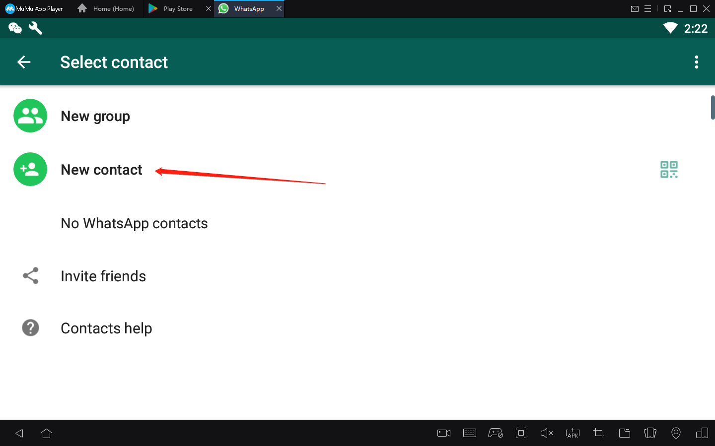 Cách đăng nhập WhatsApp bằng MuMu Player trên PC và thêm số liên lạc mới 7