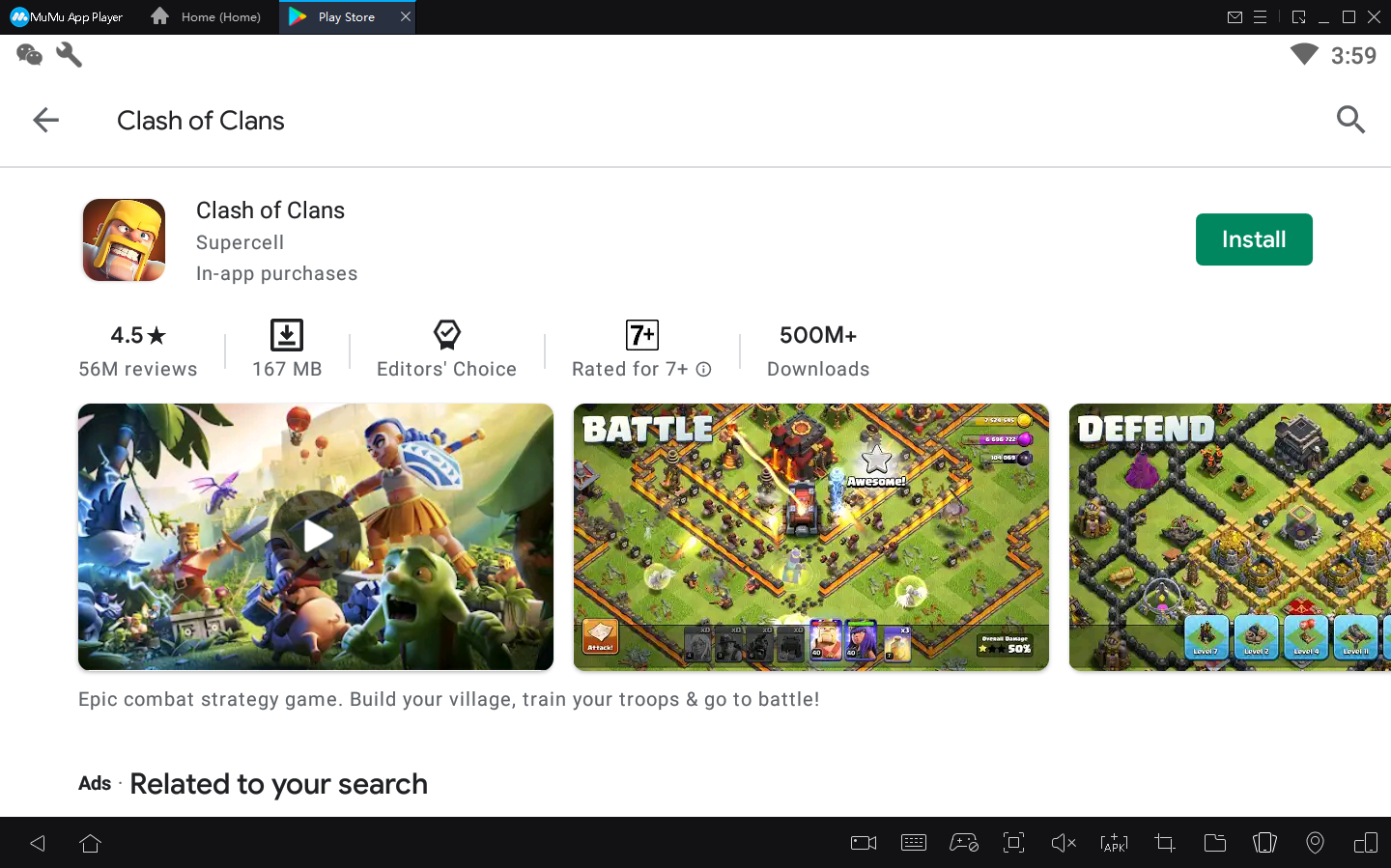 Cách chơi Clash of Clans trên PC bằng MuMu Player 4