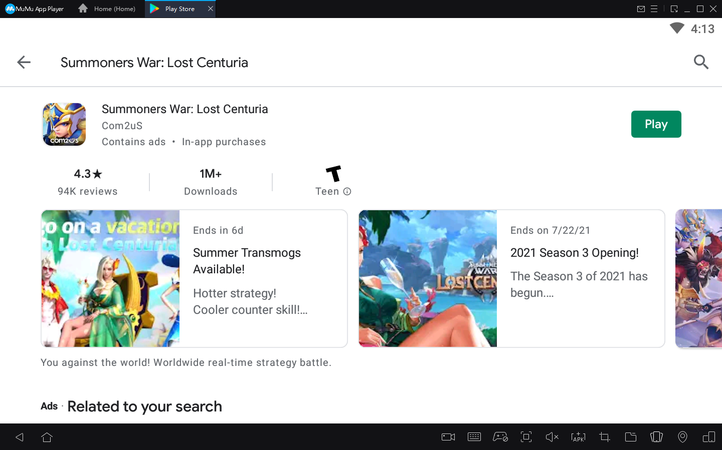 Cara Memainkan Summoners War: Lost Centuriadi PC dengan MuMu Player3