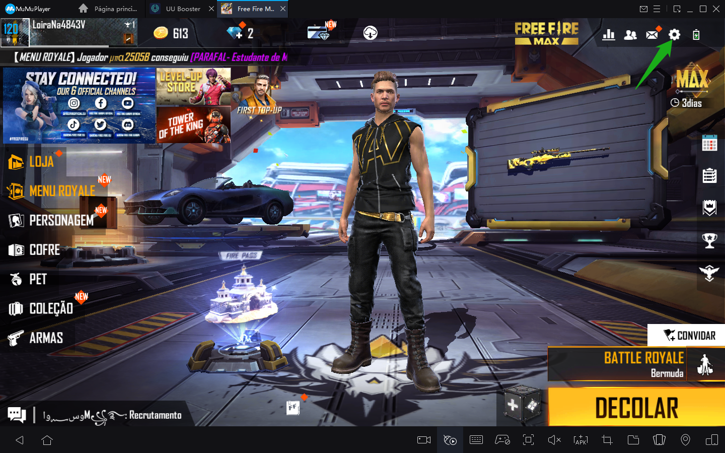 Como modificar os gráficos no Free Fire MAX no PC com MuMu Player7
