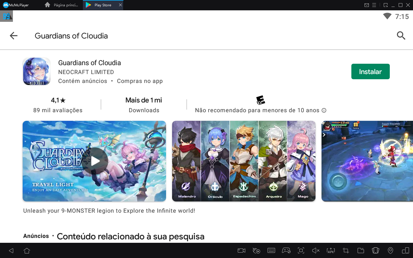 Como Jogar Guardians of Cloudia no PC com Android Emulador2