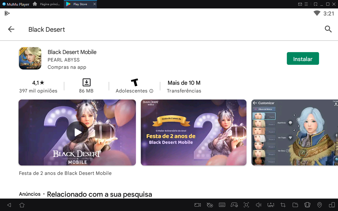 Como Baixar Black Desert Mobile no PC com Android Emulador1