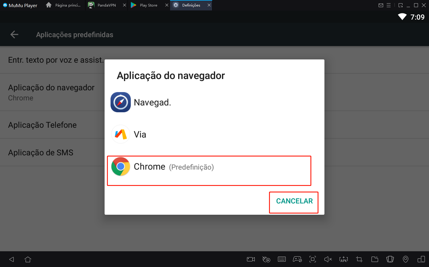 Como definir Chrome como o navegador padrão5