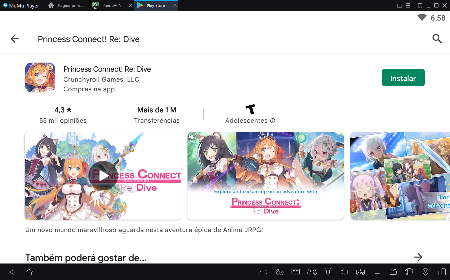 Como Jogar Princess Connect! Re: Dive no PC com Android Emulador