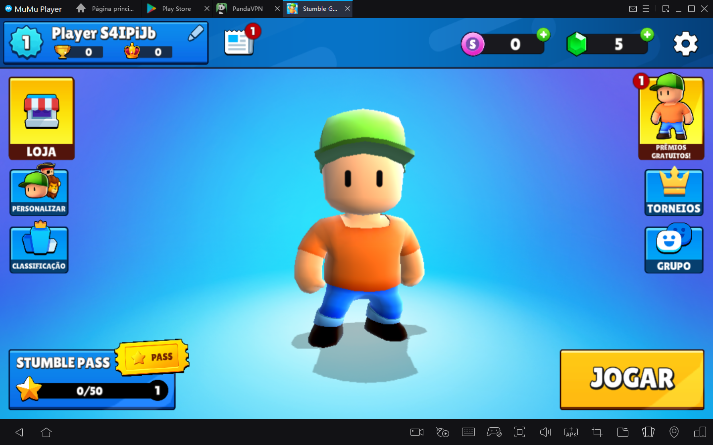 Como Jogar Stumble Guys no PC com Android Emulador1