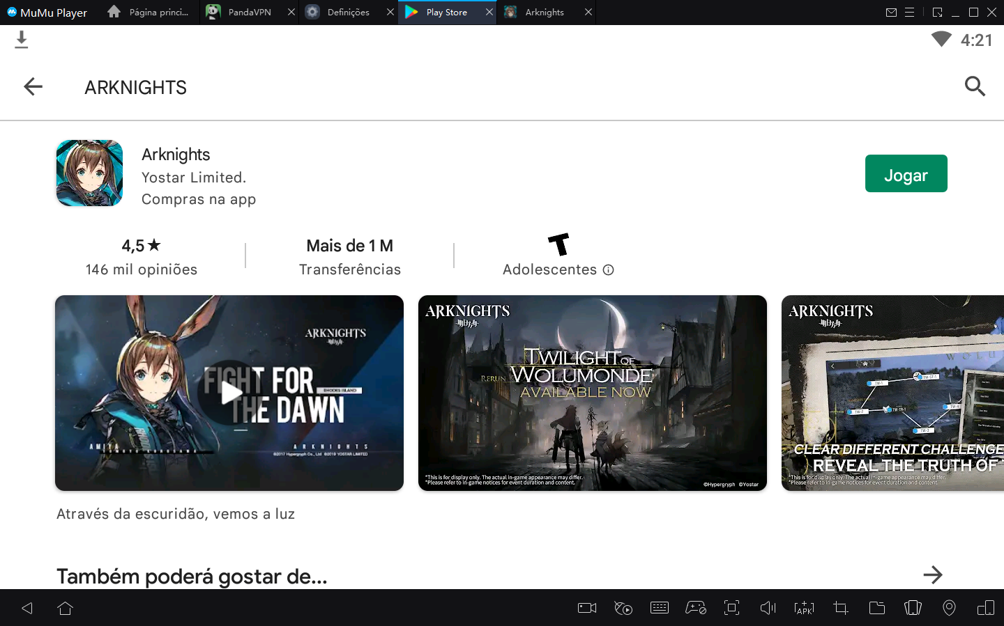 Como Jogar Arknights no PC com Android Emulador1
