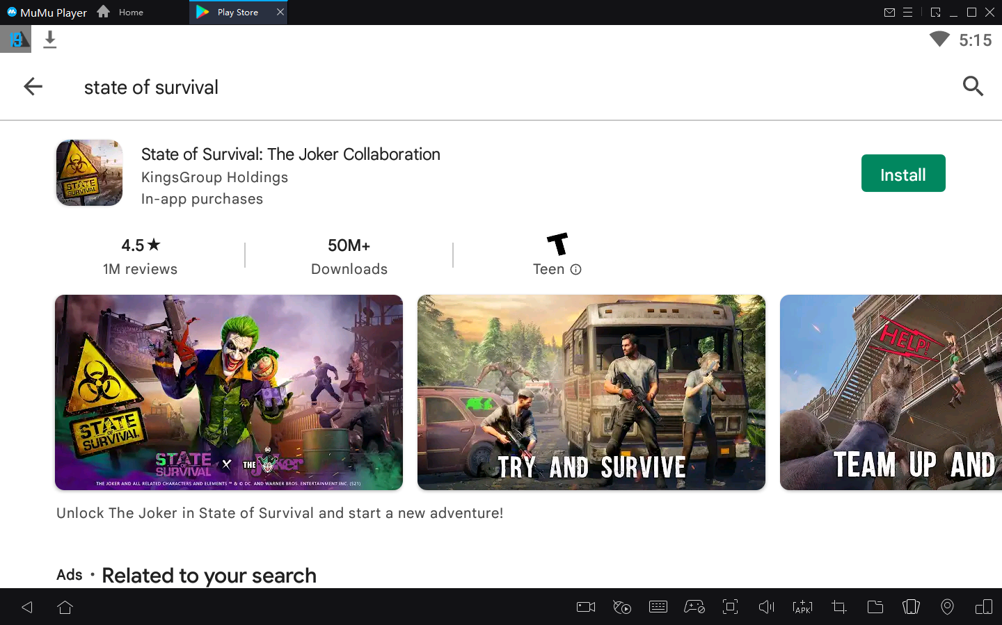 Como Jogar State of Survival no PC com Android Emulador1