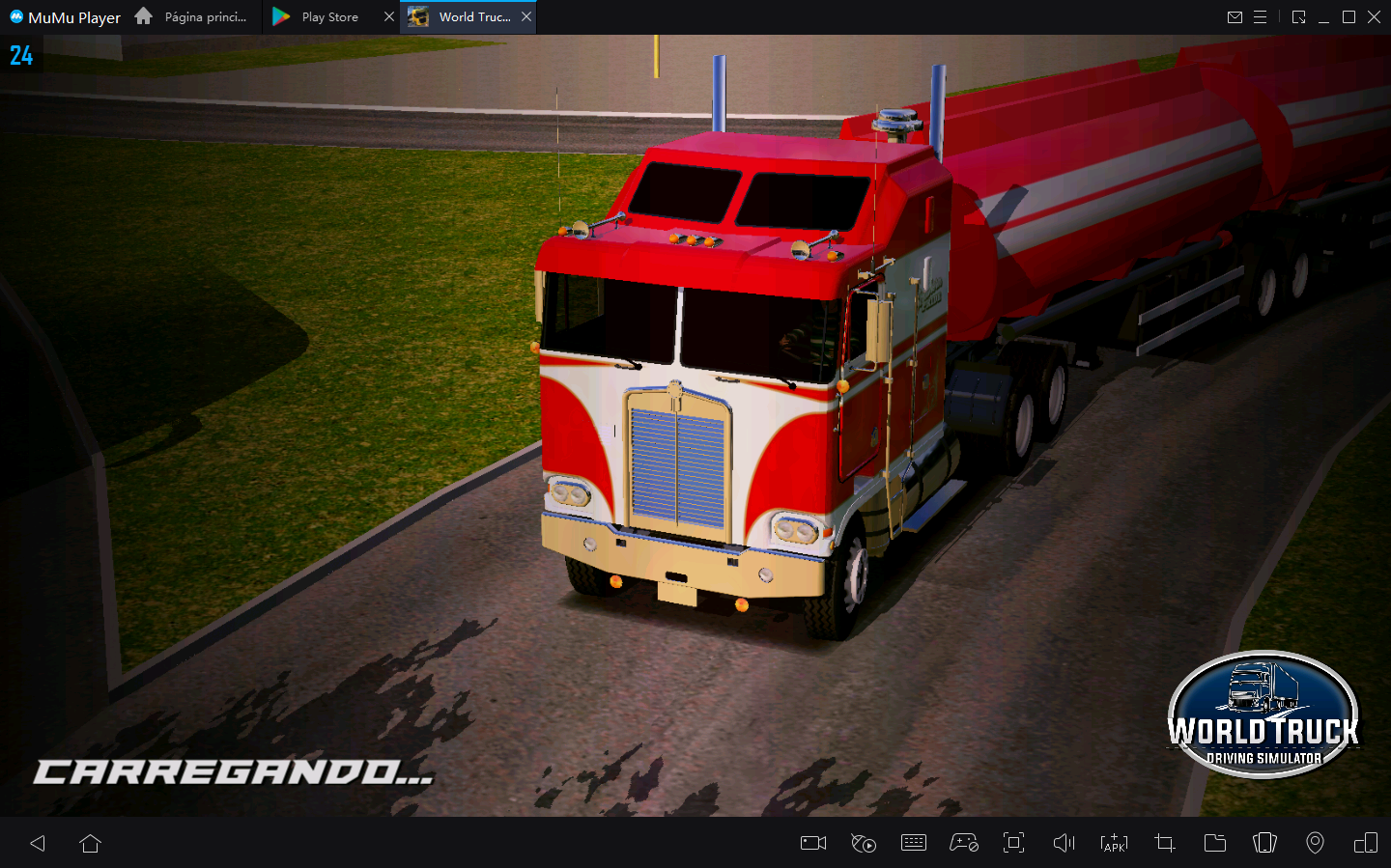 Como Jogar World Truck Driving Simulator no PC com Android Emulador
