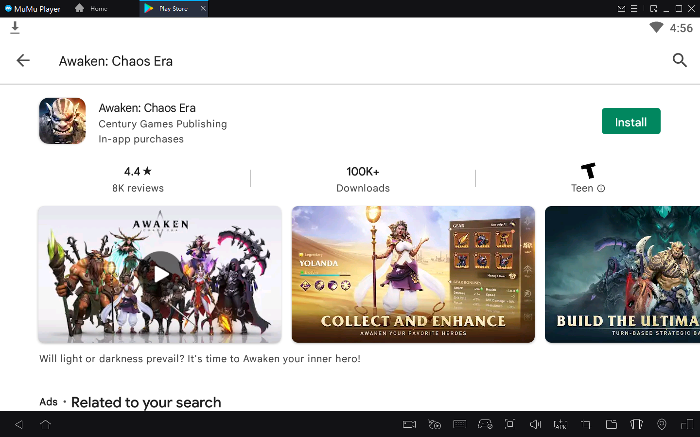Como Jogar Awaken: Chaos Era no PC com Android Emulador1