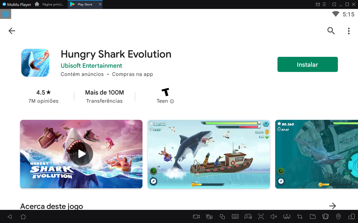 Como Baixar Hungry Shark Evolution: Ataque no PC com Android Emulador
