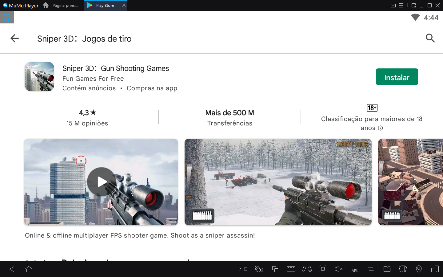 Como Jogar Sniper 3D: Jogos de tiro no PC com MuMu Player