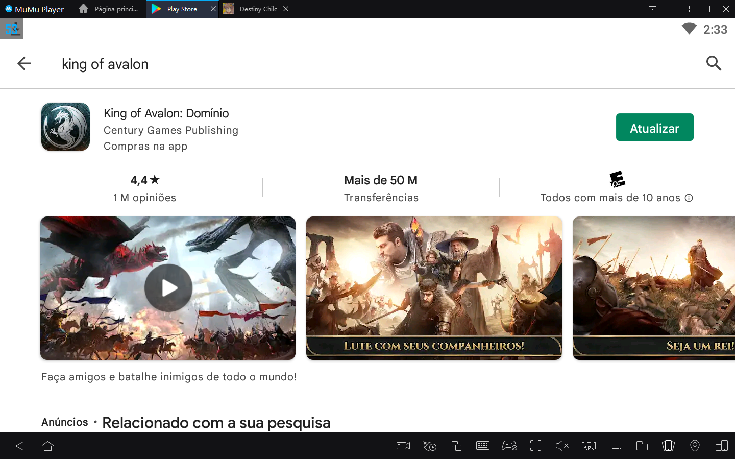 Como Jogar King of Avalon no PC com MuMu Player