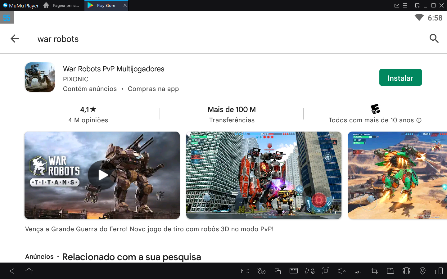 Como jogar War Robots no PC com MuMu Player