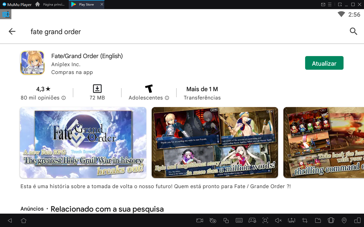 Como jogar Fate/Grand Order no PC com Emulador Android