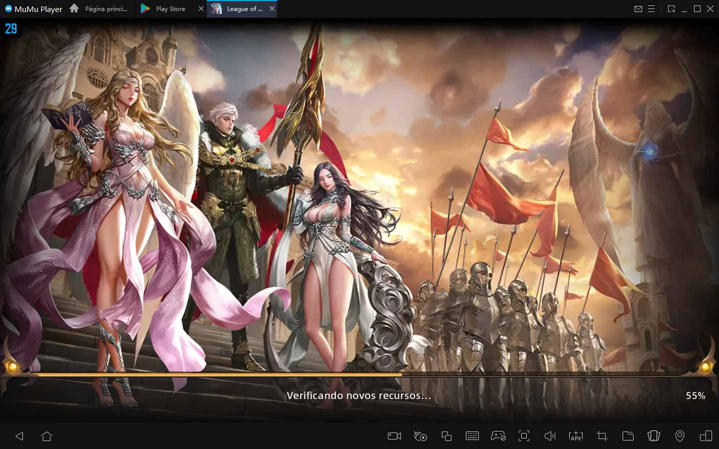 Como jogar League of Angels: Chaos no PC com Emulador Android
