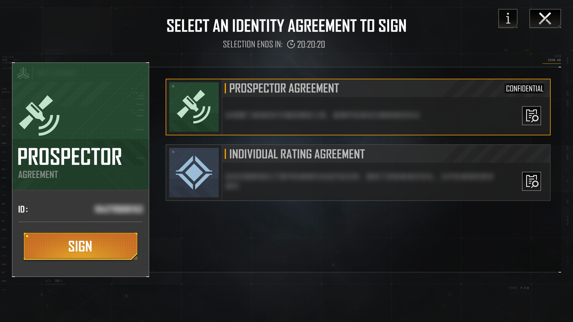 Preview of the Identity Agreement for Prospectors