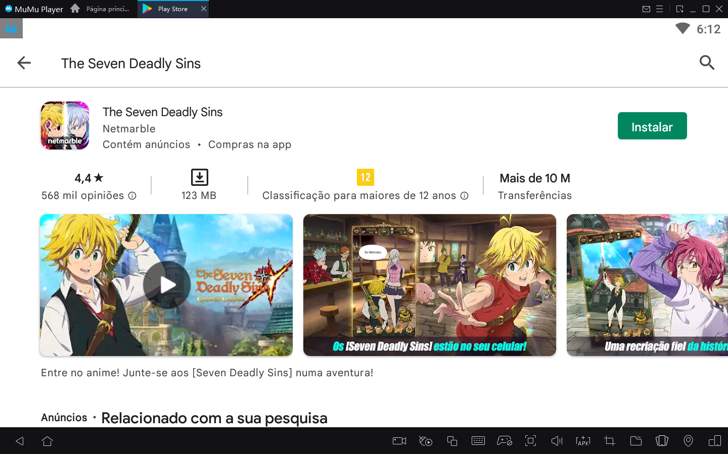 Como jogar The Seven Deadly Sins no PC com Emulador Android