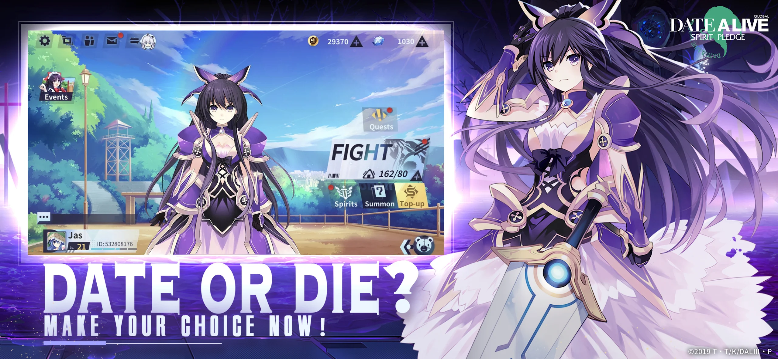 Faça o pré-registro para Date A Live: Spirit Pledge HD