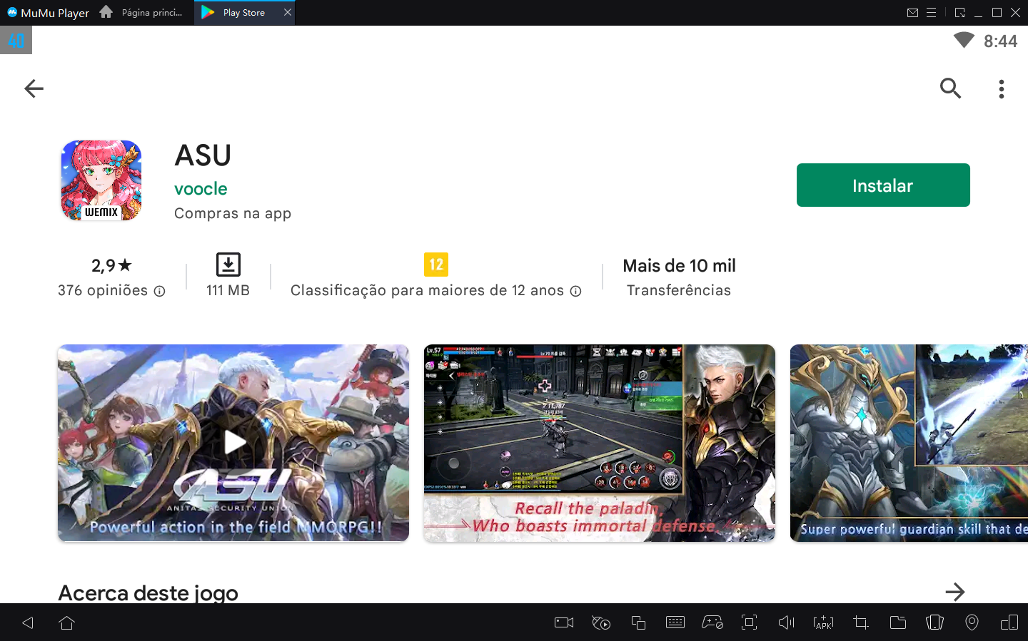Como jogar ASU no PC com Emulador Android