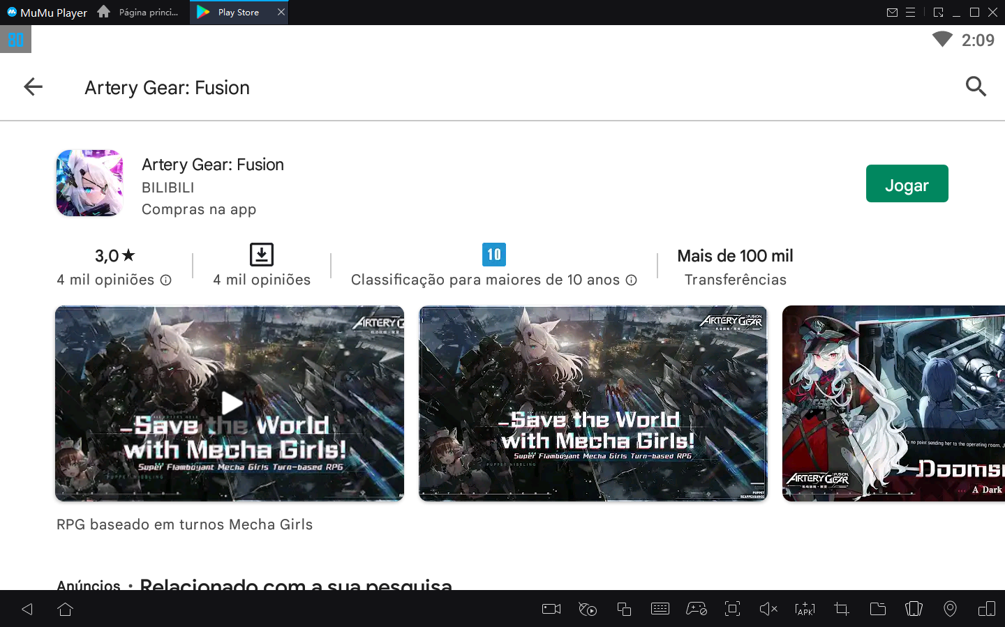 Como jogar Artery Gear: Fusion no PC com Emulador Android 