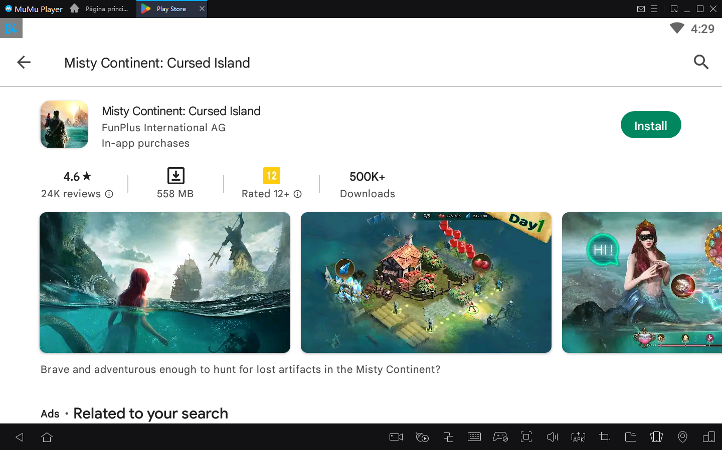 Como jogar Continente Nebuloso no PC com Emulador Android