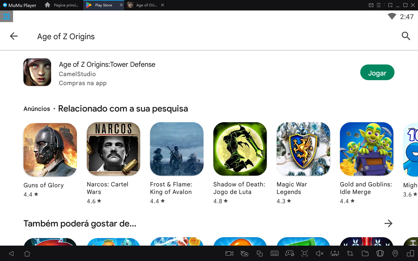 Como jogar Age of Origins:Tower Defense no PC com Emulador Android