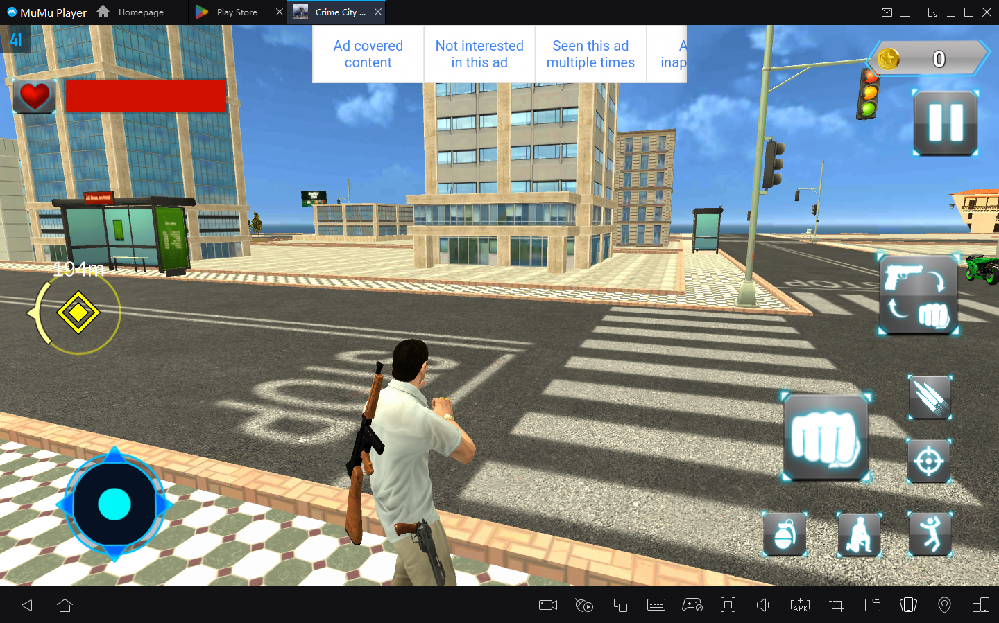 Como jogar Real Grand Mafia City Gangster no PC com Emulador Android