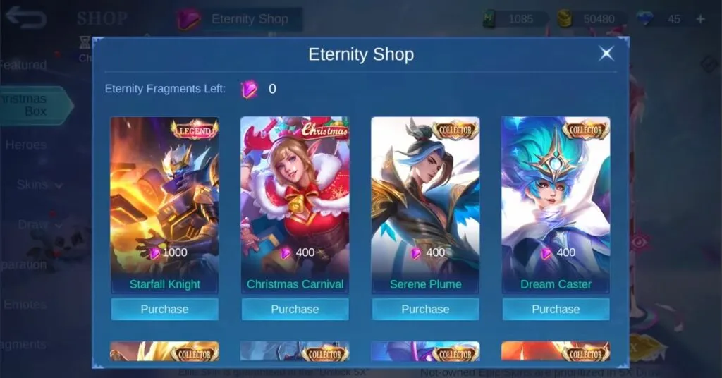 Mobile Legends Christmas Box 2022 Event Reward and Skins