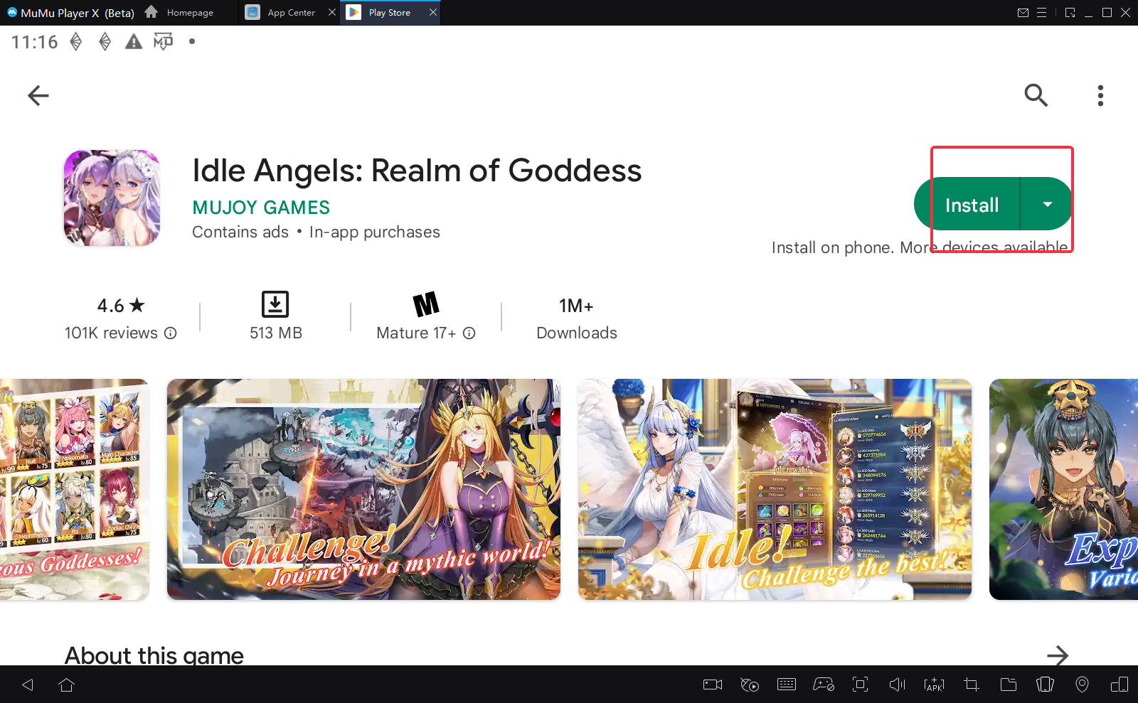 Play Idle Angels: Realm of Goddess on PC