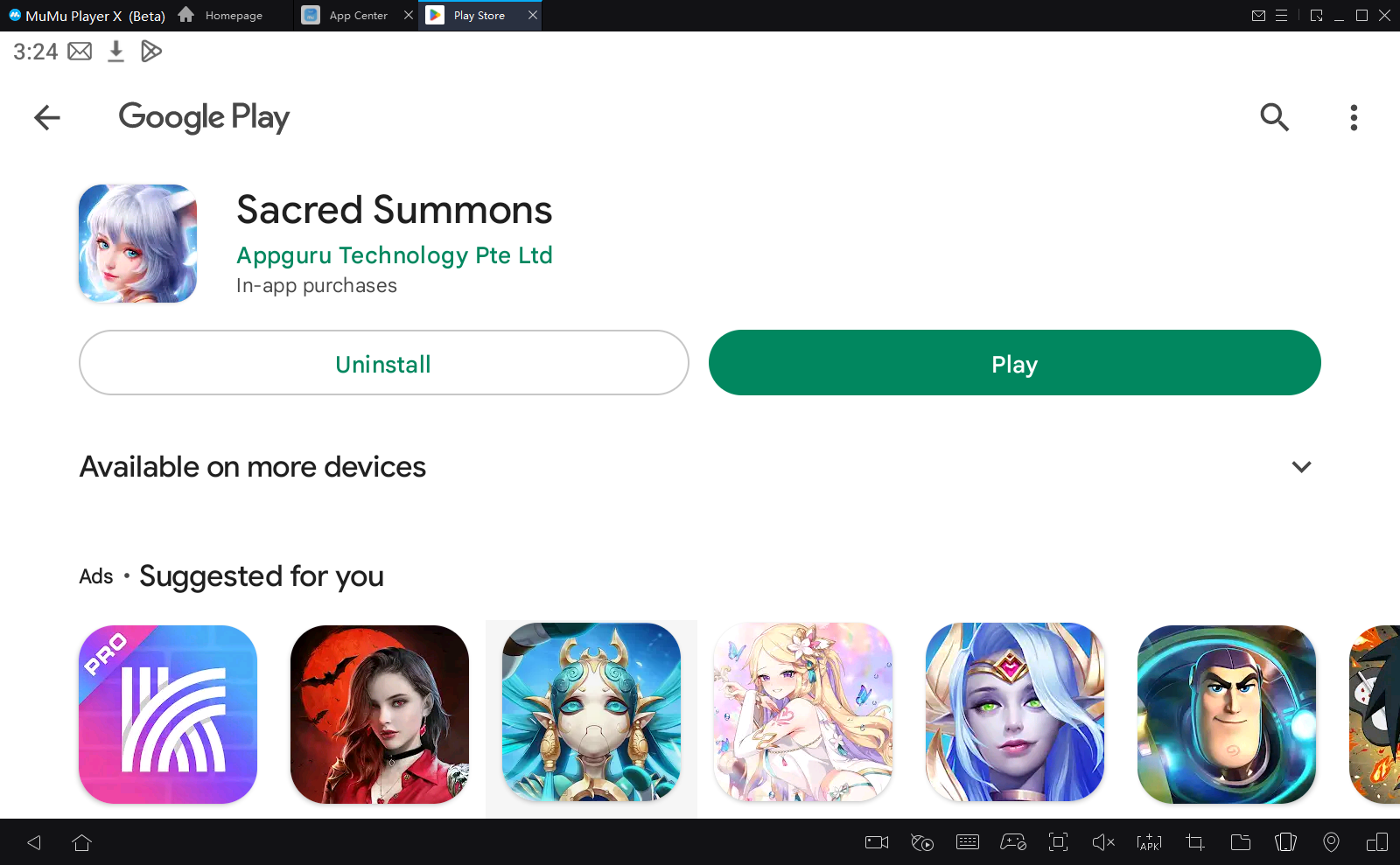 play sacred summons on pc