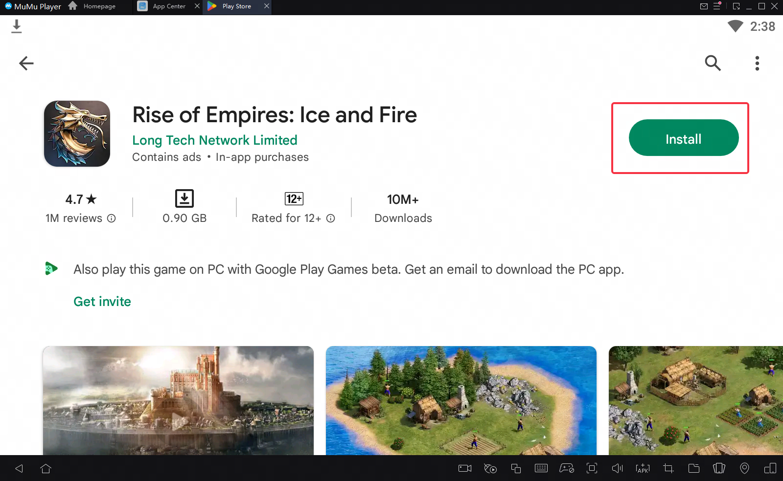 Play Rise of Empires: Ice and Fire on PC