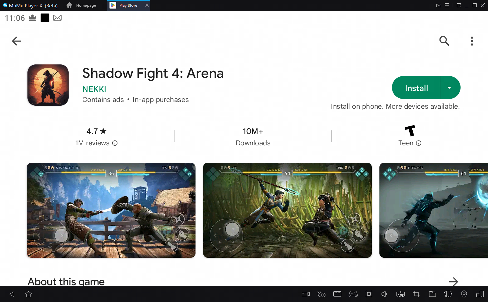 Shadow Fight 4: Arena on PC