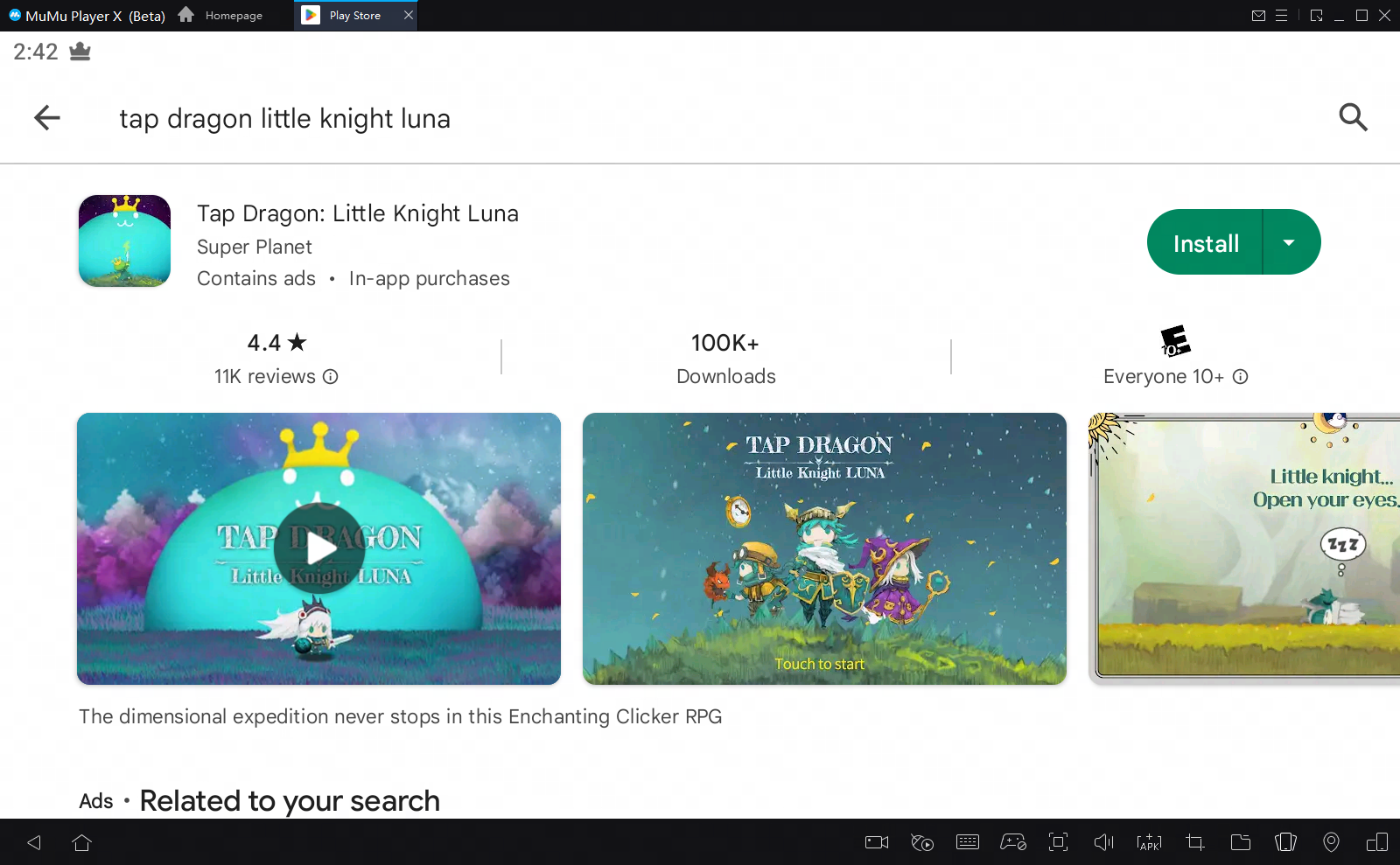 Tap Dragon: Little Knight Luna on PC