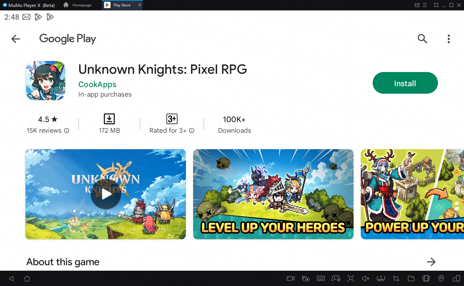 play unknown knights pixel rpg on pc