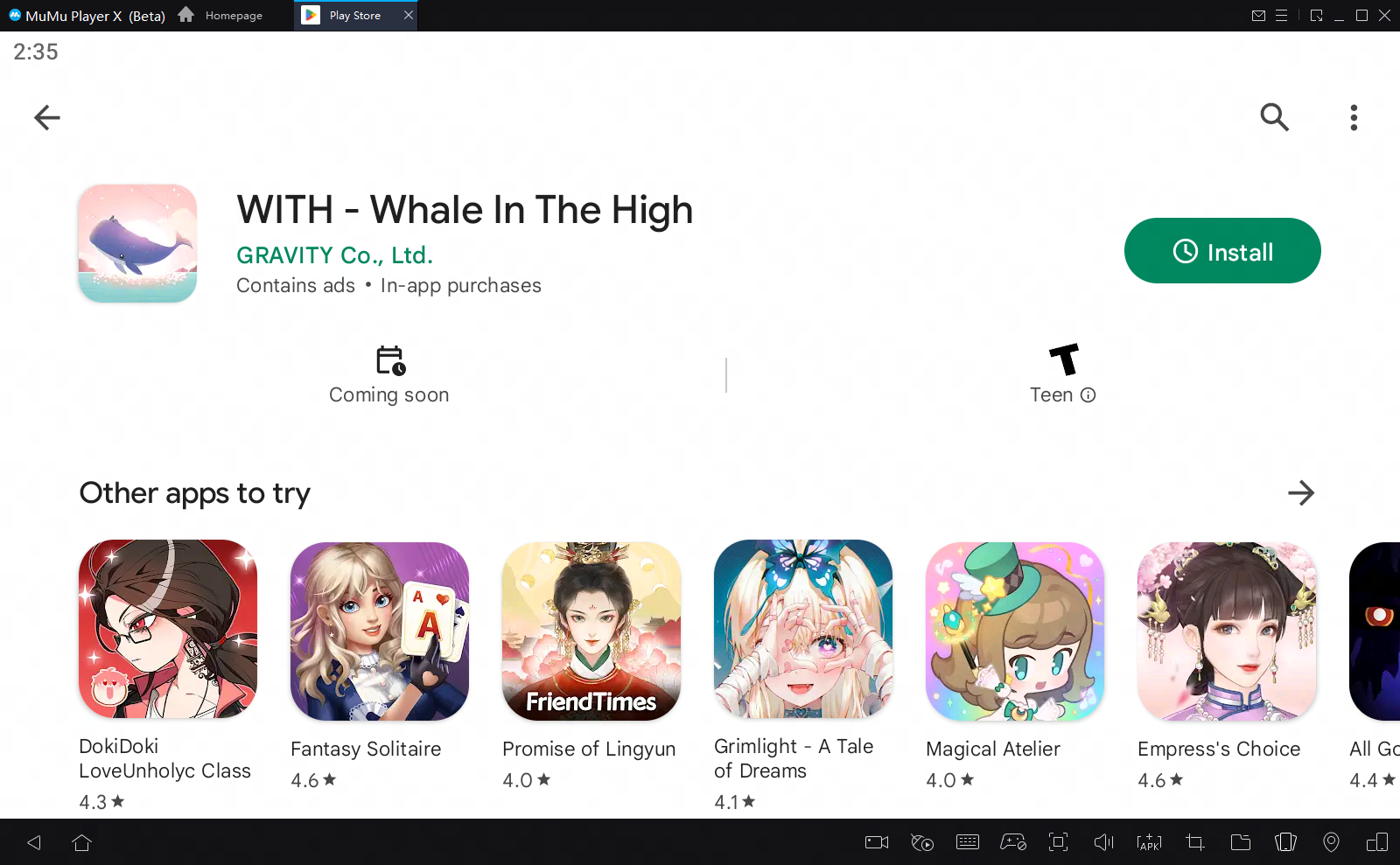 WITH - Whale In The High on PC