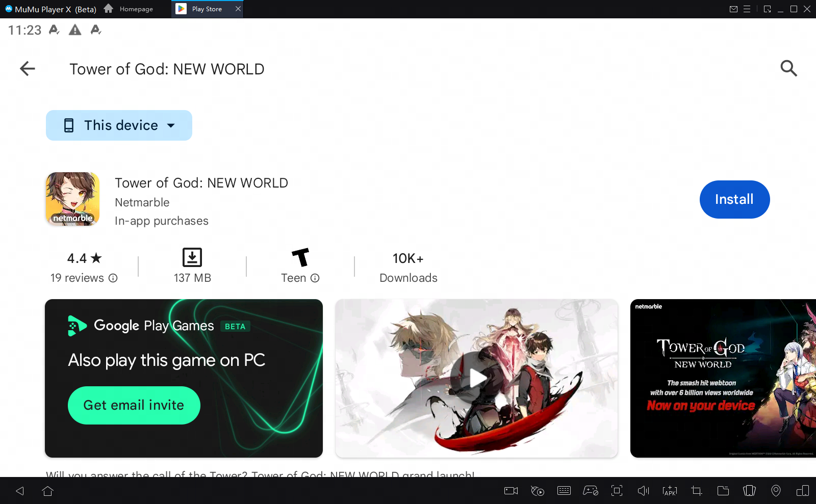 Tower of God: New World on PC