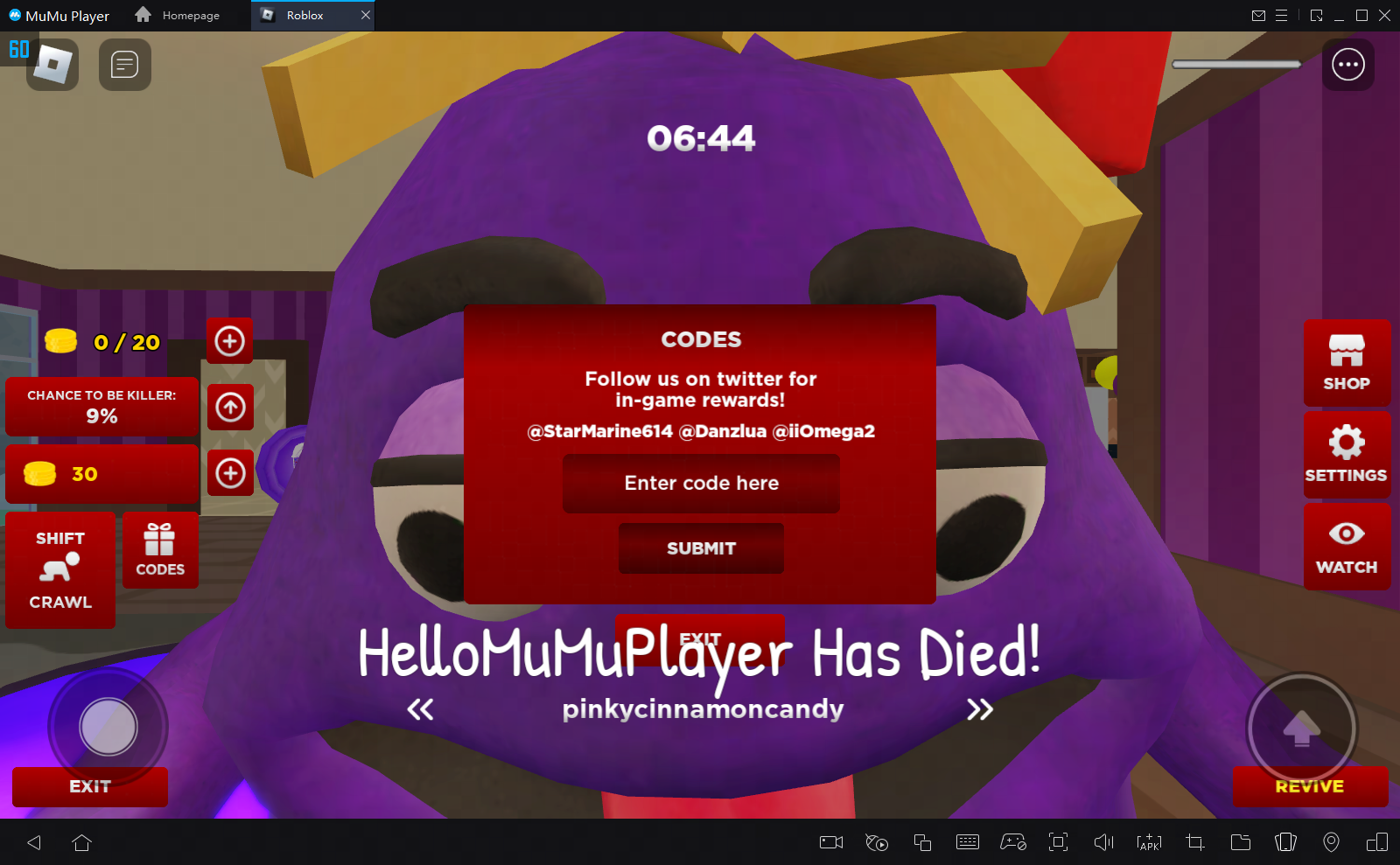 Roblox Grimace Shake Redeem Codes