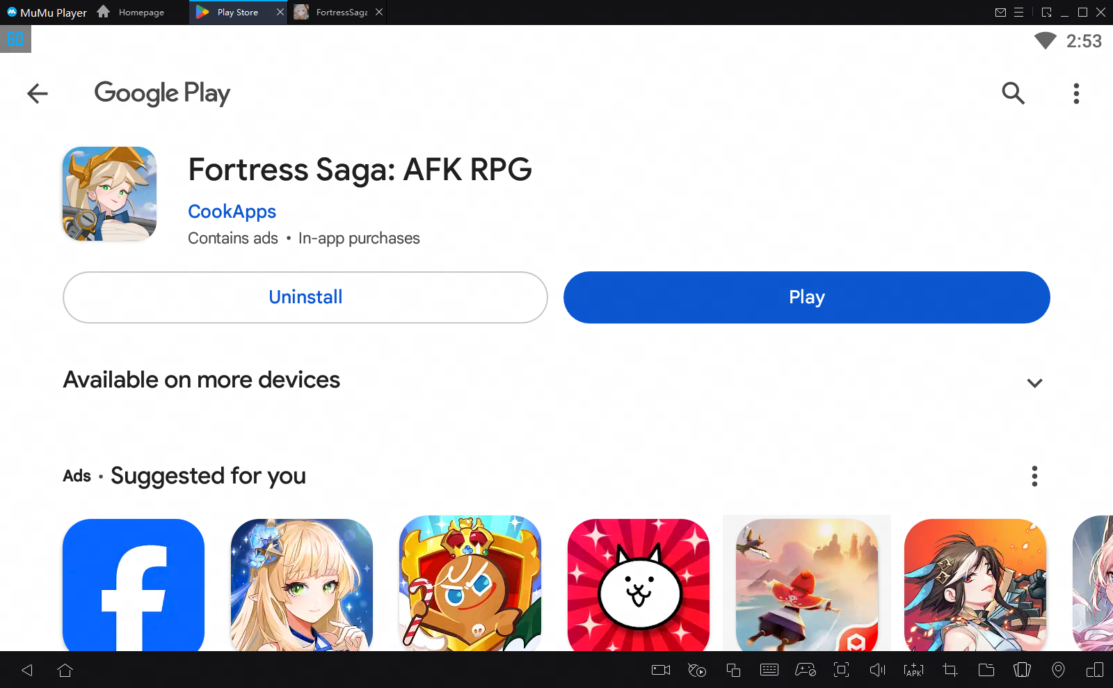 how to play fortress saga on pc