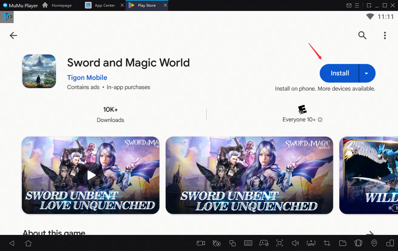 play sword and magic world on pc