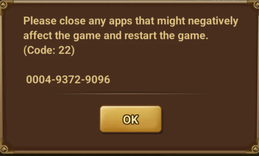 summoners war code 22 adguard android