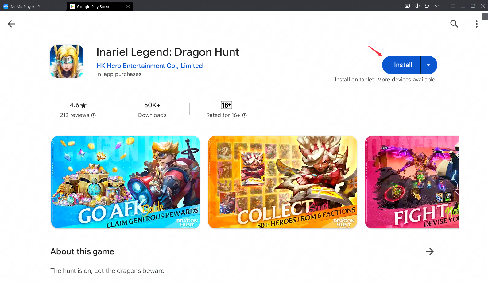 play inariel legend dragon hunt on pc