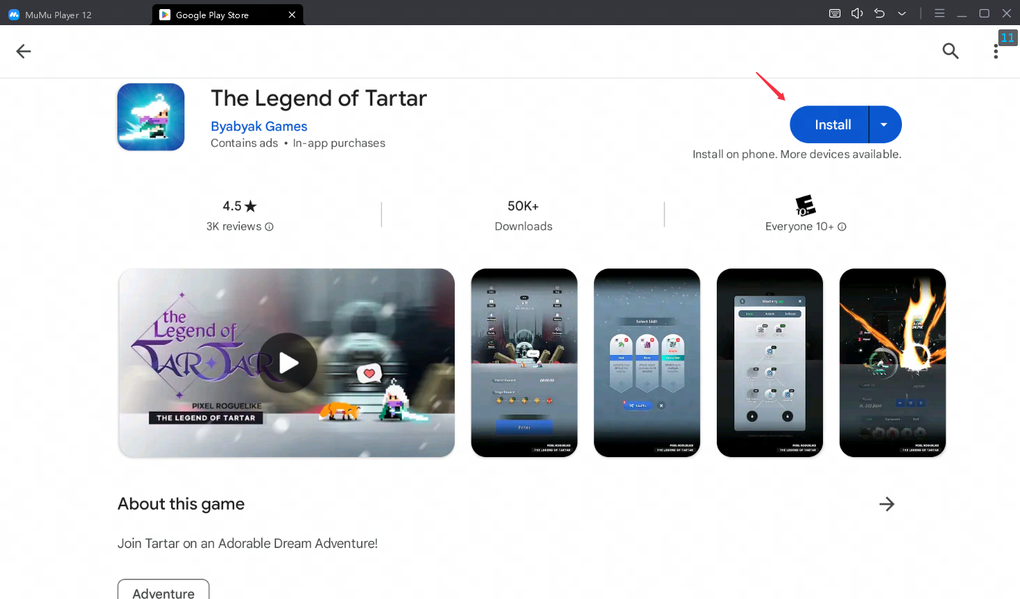play the legend of tartar on pc