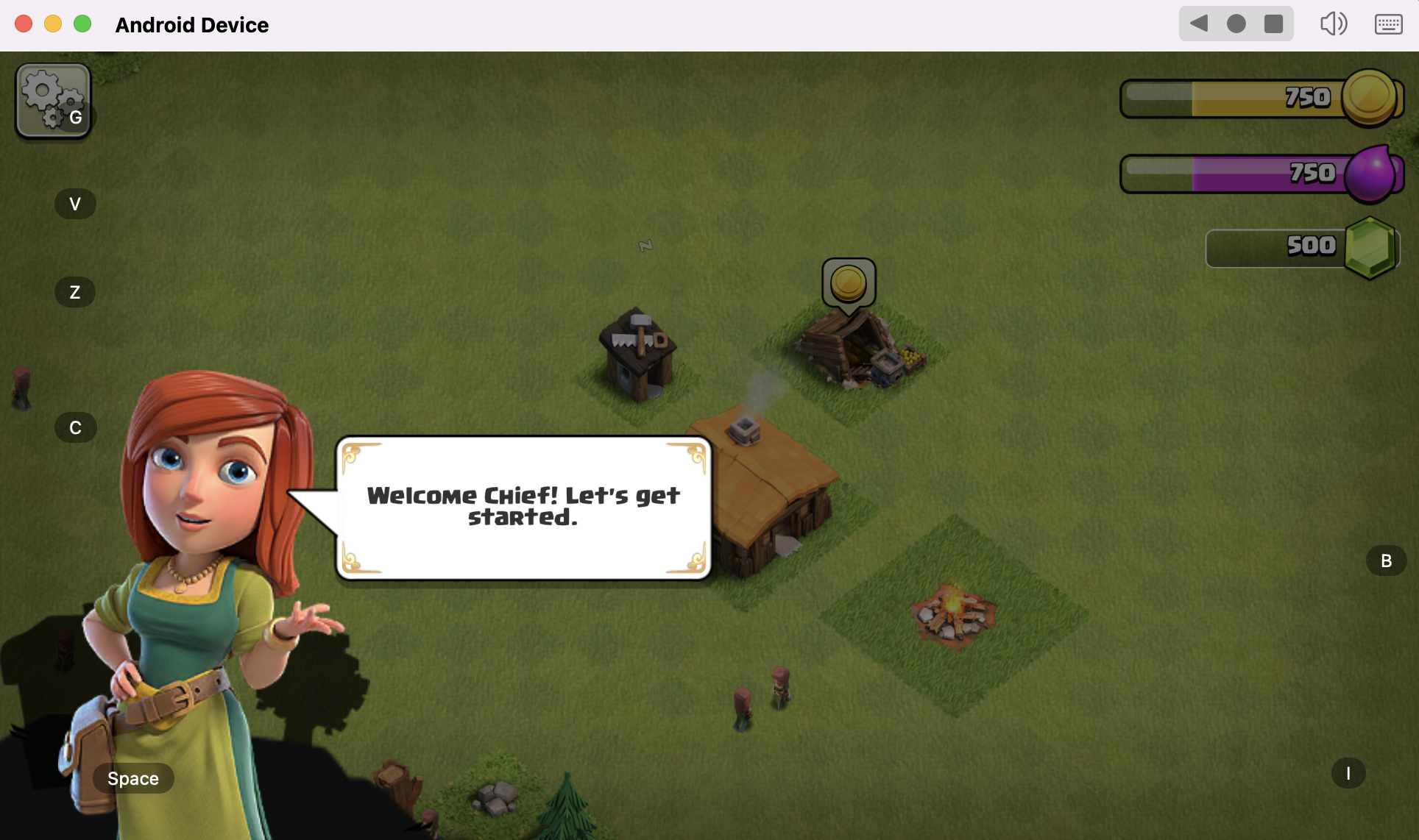 Clash of Clans Default Keymapping