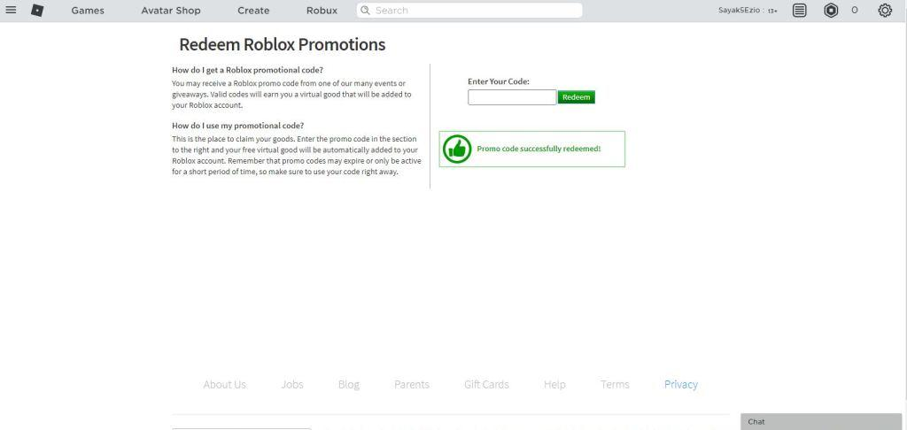 Roblox: Redeem codes for July 2024
