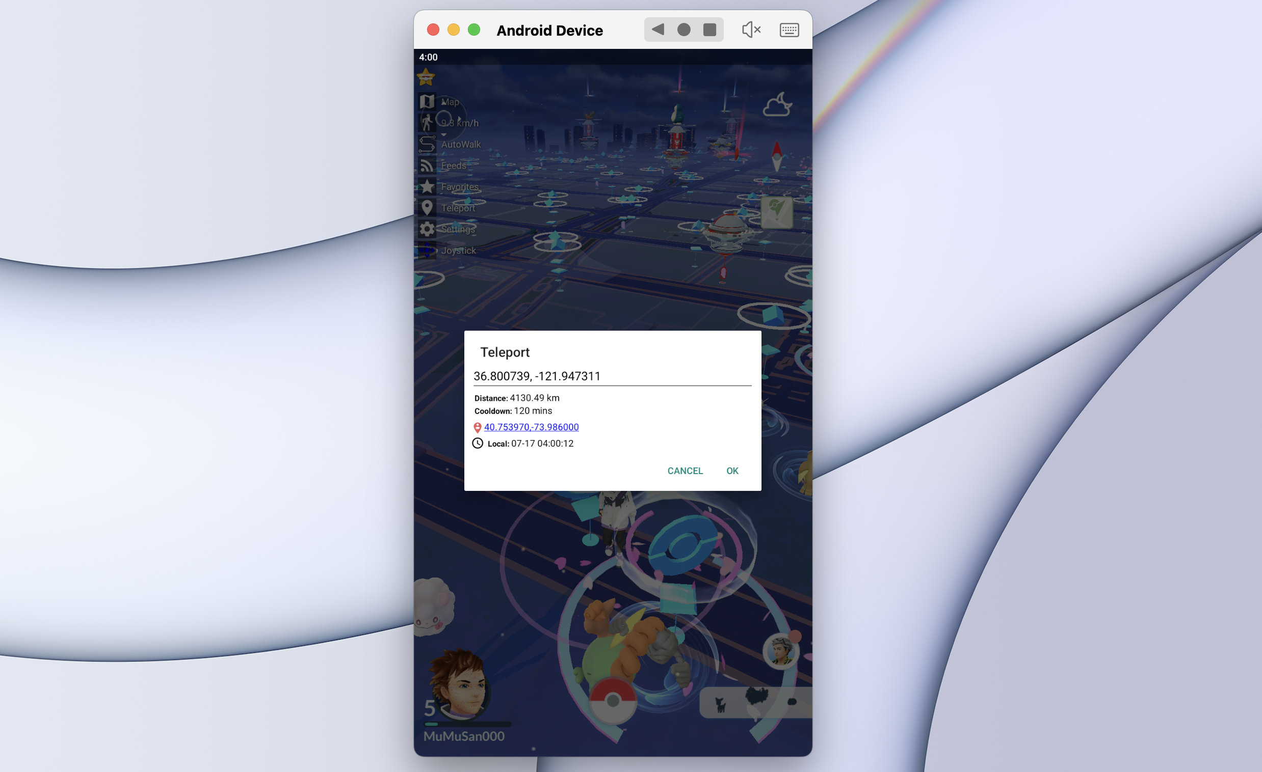 Use PGSharp on Mac: Spoof your Location on Android and Enjoy POGO