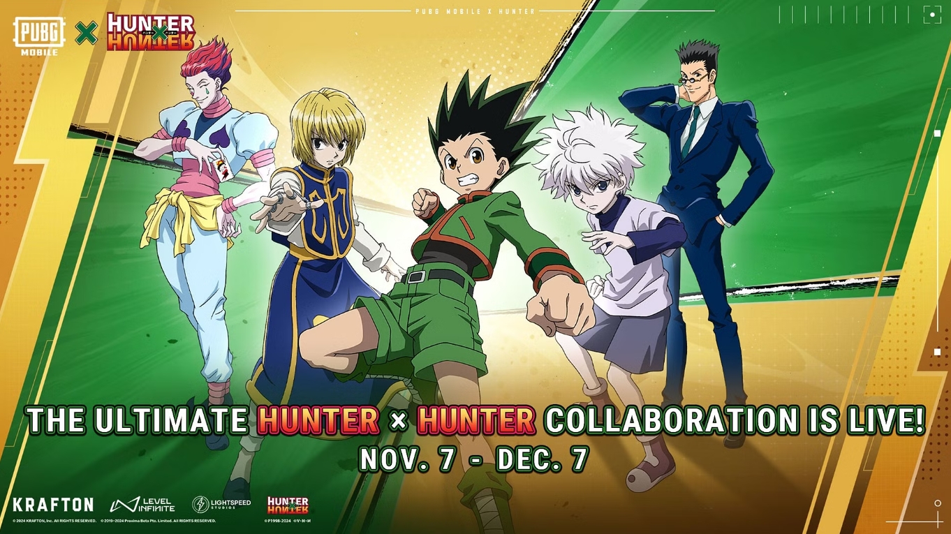 PUBG Mobile and Hunter×Hunter Collaboration: New Anime Items and Free Spins