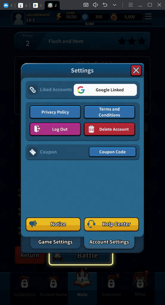 How to Redeem Codes in ACE: Alice Card Episode